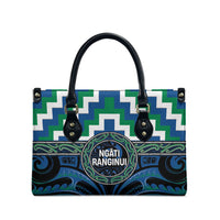 Aotearoa Ngati Ranginui Leather Bag Maori Iwi Poutama Puhoro Tattoo LT14 - Polynesian Pride