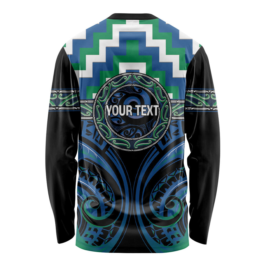Aotearoa Ngati Ranginui Personalised Long Sleeve Shirt Maori Iwi Poutama Puhoro Tattoo LT14 - Polynesian Pride
