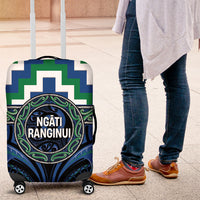 Aotearoa Ngati Ranginui Luggage Cover Maori Iwi Poutama Puhoro Tattoo LT14 Green - Polynesian Pride