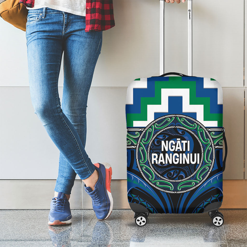 Aotearoa Ngati Ranginui Luggage Cover Maori Iwi Poutama Puhoro Tattoo LT14 - Polynesian Pride