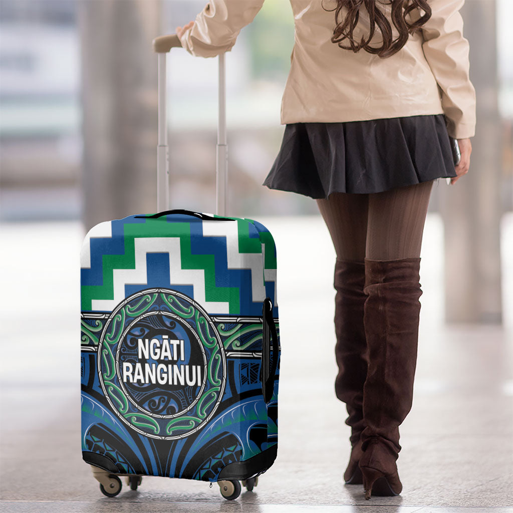 Aotearoa Ngati Ranginui Luggage Cover Maori Iwi Poutama Puhoro Tattoo LT14 - Polynesian Pride