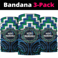 Aotearoa Ngati Ranginui Neck Gaiter Maori Iwi Poutama Puhoro Tattoo LT14 package One Size: 25*50cm Green - Polynesian Pride