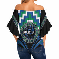 Aotearoa Ngati Ranginui Personalised Off Shoulder Wrap Waist Top Maori Iwi Poutama Puhoro Tattoo LT14 - Polynesian Pride