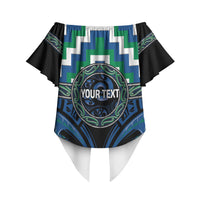 Aotearoa Ngati Ranginui Personalised Off Shoulder Wrap Waist Top Maori Iwi Poutama Puhoro Tattoo LT14 - Polynesian Pride
