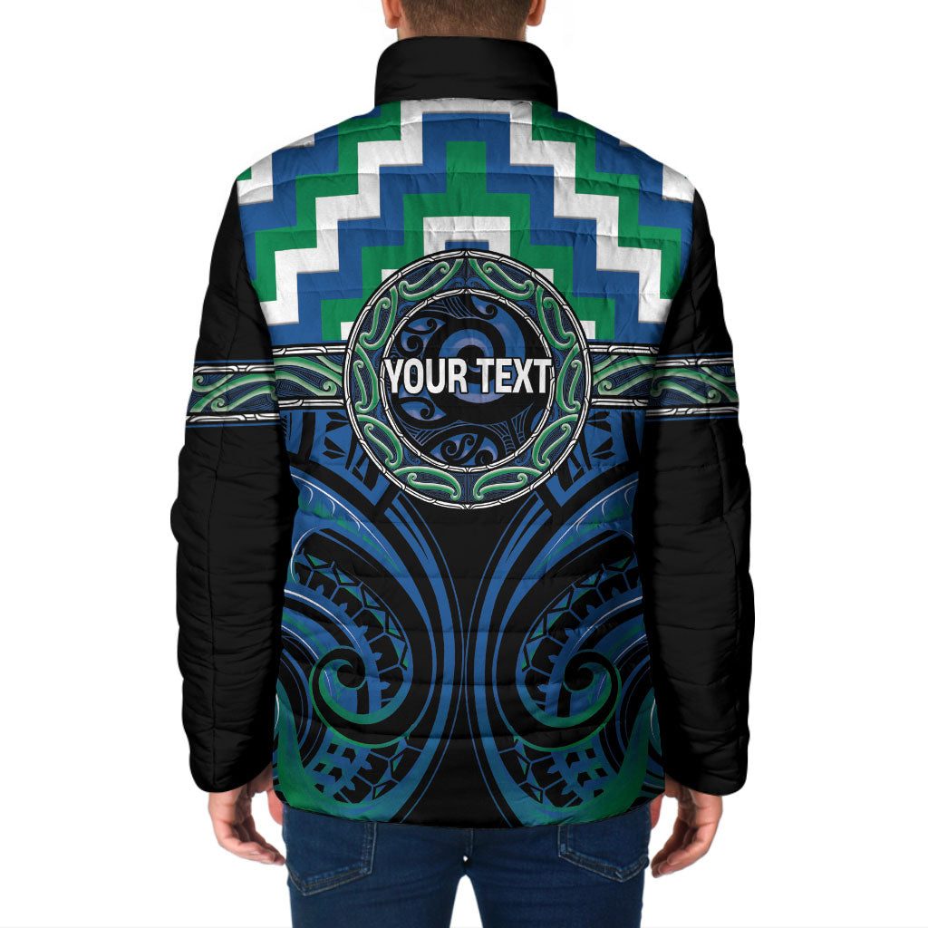 Aotearoa Ngati Ranginui Personalised Padded Jacket Maori Iwi Poutama Puhoro Tattoo LT14 - Polynesian Pride