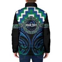 Aotearoa Ngati Ranginui Personalised Padded Jacket Maori Iwi Poutama Puhoro Tattoo LT14 - Polynesian Pride