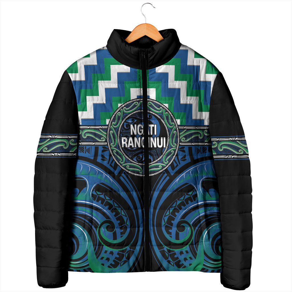 Aotearoa Ngati Ranginui Personalised Padded Jacket Maori Iwi Poutama Puhoro Tattoo LT14 - Polynesian Pride