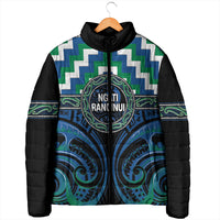 Aotearoa Ngati Ranginui Personalised Padded Jacket Maori Iwi Poutama Puhoro Tattoo LT14 - Polynesian Pride