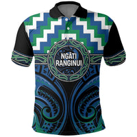 Aotearoa Ngati Ranginui Personalised Polo Shirt Maori Iwi Poutama Puhoro Tattoo LT14 Green - Polynesian Pride