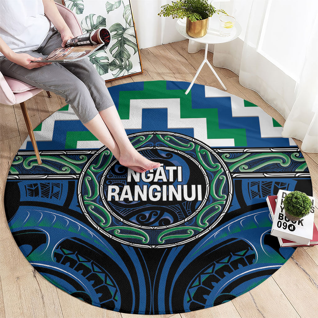 Aotearoa Ngati Ranginui Round Carpet Maori Iwi Poutama Puhoro Tattoo LT14 - Polynesian Pride