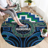 Aotearoa Ngati Ranginui Round Carpet Maori Iwi Poutama Puhoro Tattoo LT14 - Polynesian Pride