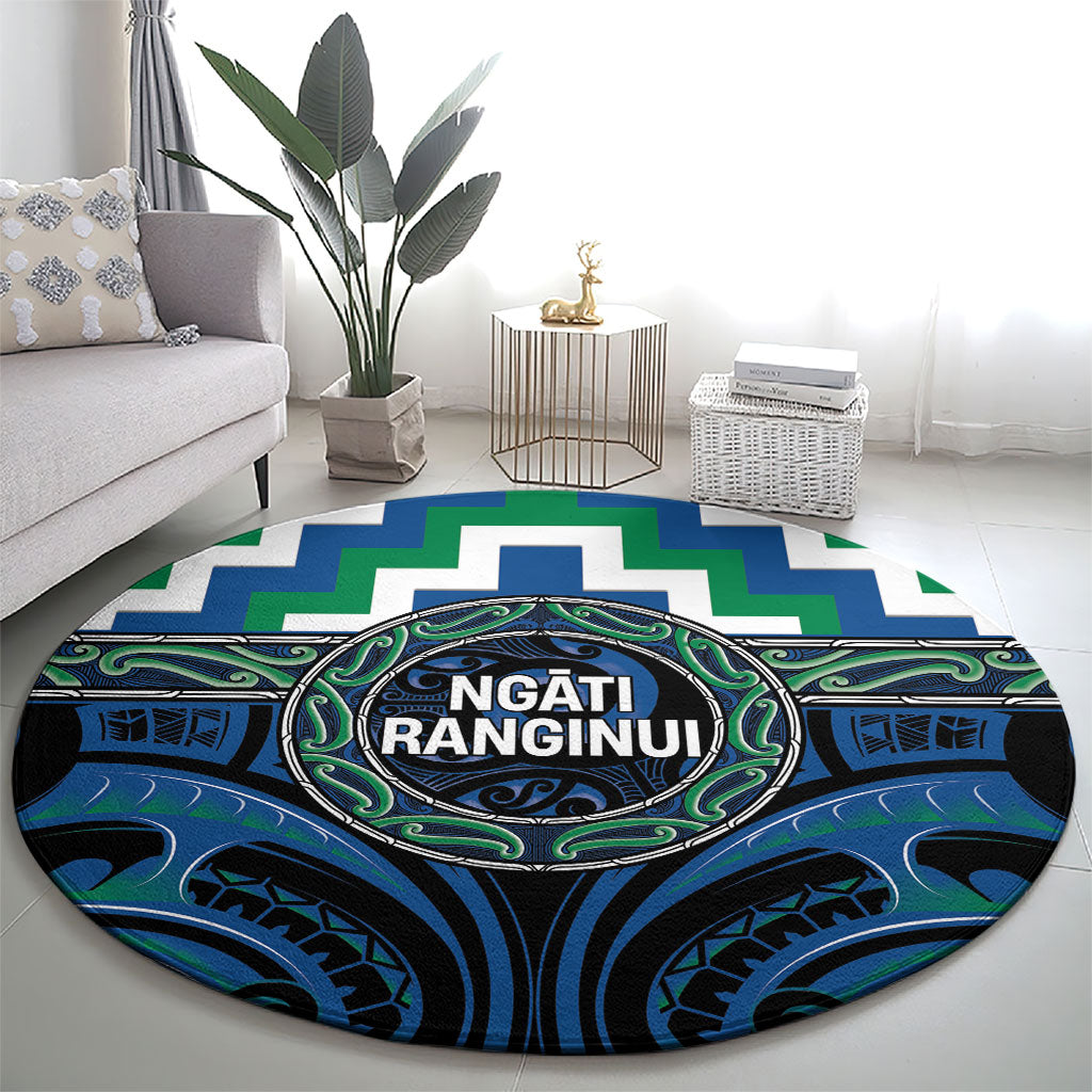 Aotearoa Ngati Ranginui Round Carpet Maori Iwi Poutama Puhoro Tattoo LT14 - Polynesian Pride