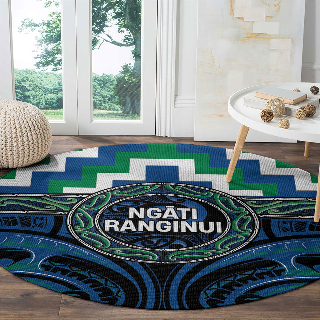 Aotearoa Ngati Ranginui Round Carpet Maori Iwi Poutama Puhoro Tattoo LT14 - Polynesian Pride