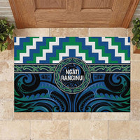 Aotearoa Ngati Ranginui Rubber Doormat Maori Iwi Poutama Puhoro Tattoo LT14 Green - Polynesian Pride