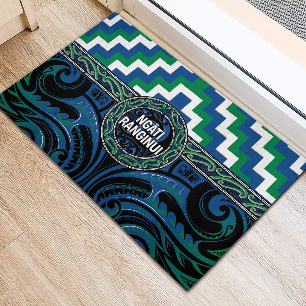Aotearoa Ngati Ranginui Rubber Doormat Maori Iwi Poutama Puhoro Tattoo LT14 - Polynesian Pride