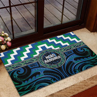 Aotearoa Ngati Ranginui Rubber Doormat Maori Iwi Poutama Puhoro Tattoo LT14 - Polynesian Pride