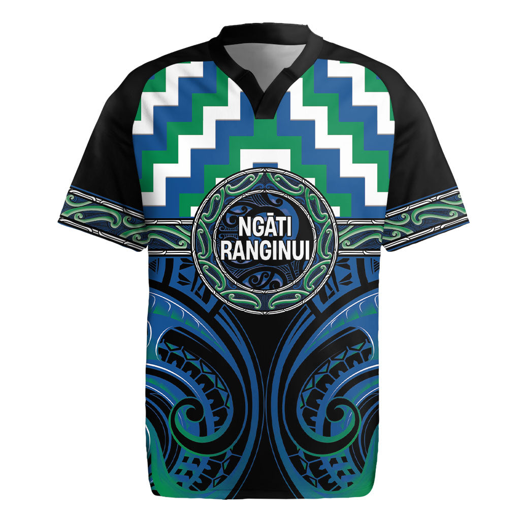 Aotearoa Ngati Ranginui Personalised Rugby Jersey Maori Iwi Poutama Puhoro Tattoo LT14 Green - Polynesian Pride
