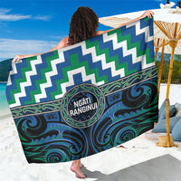 Aotearoa Ngati Ranginui Sarong Maori Iwi Poutama Puhoro Tattoo LT14 One Size 44 x 66 inches Green - Polynesian Pride
