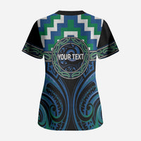 Aotearoa Ngati Ranginui Personalised Scrub Top Maori Iwi Poutama Puhoro Tattoo LT14 - Polynesian Pride