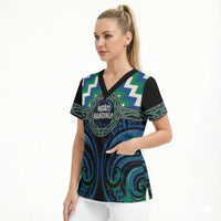 Aotearoa Ngati Ranginui Personalised Scrub Top Maori Iwi Poutama Puhoro Tattoo LT14 - Polynesian Pride