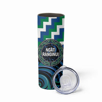 Aotearoa Ngati Ranginui Personalised Skinny Tumbler Maori Iwi Poutama Puhoro Tattoo LT14 - Polynesian Pride