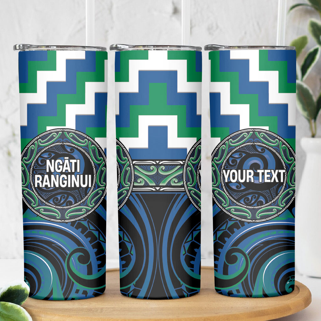 Aotearoa Ngati Ranginui Personalised Skinny Tumbler Maori Iwi Poutama Puhoro Tattoo LT14 - Polynesian Pride