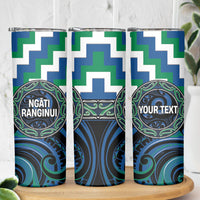 Aotearoa Ngati Ranginui Personalised Skinny Tumbler Maori Iwi Poutama Puhoro Tattoo LT14 - Polynesian Pride