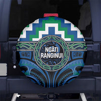 Aotearoa Ngati Ranginui Spare Tire Cover Maori Iwi Poutama Puhoro Tattoo LT14 No hole Green - Polynesian Pride