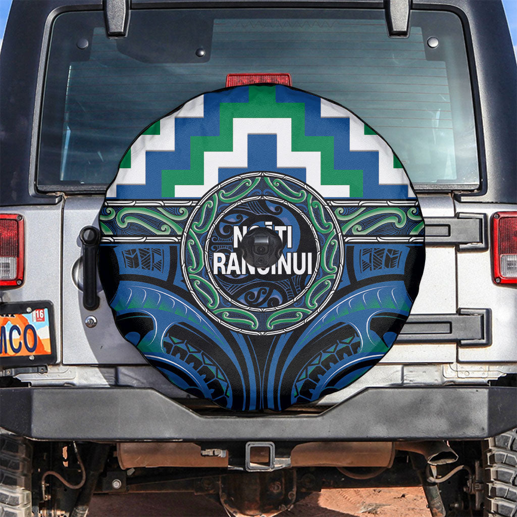 Aotearoa Ngati Ranginui Spare Tire Cover Maori Iwi Poutama Puhoro Tattoo LT14 Green - Polynesian Pride