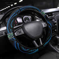 Aotearoa Ngati Ranginui Steering Wheel Cover Maori Iwi Poutama Puhoro Tattoo LT14 Universal Fit Green - Polynesian Pride