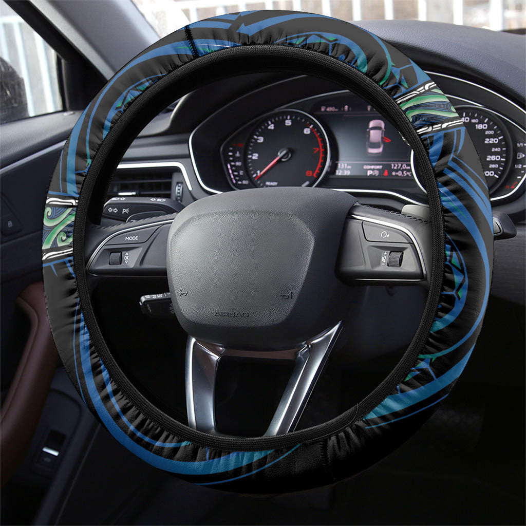 Aotearoa Ngati Ranginui Steering Wheel Cover Maori Iwi Poutama Puhoro Tattoo LT14 - Polynesian Pride
