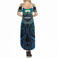 Aotearoa Ngati Ranginui Personalised Summer Maxi Dress Maori Iwi Poutama Puhoro Tattoo LT14 - Polynesian Pride