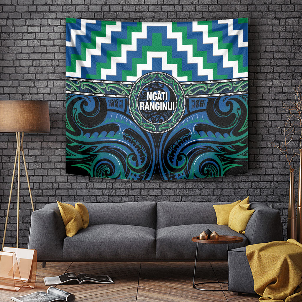 Aotearoa Ngati Ranginui Tapestry Maori Iwi Poutama Puhoro Tattoo LT14 Green - Polynesian Pride