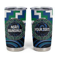 Aotearoa Ngati Ranginui Personalised Tumbler Cup Maori Iwi Poutama Puhoro Tattoo LT14 Green - Polynesian Pride
