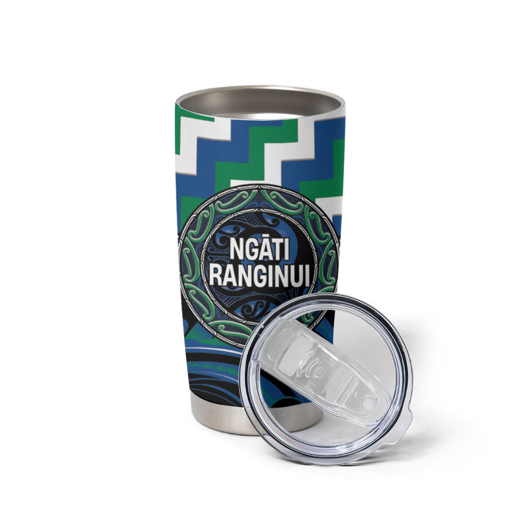 Aotearoa Ngati Ranginui Personalised Tumbler Cup Maori Iwi Poutama Puhoro Tattoo LT14 - Polynesian Pride
