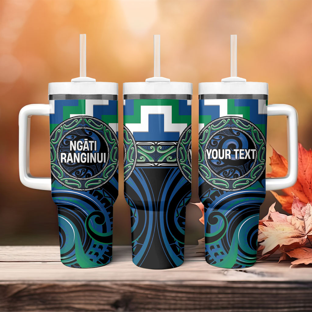 Aotearoa Ngati Ranginui Personalised Tumbler With Handle Maori Iwi Poutama Puhoro Tattoo LT14 - Polynesian Pride