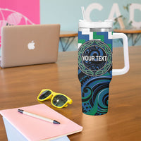 Aotearoa Ngati Ranginui Personalised Tumbler With Handle Maori Iwi Poutama Puhoro Tattoo LT14 - Polynesian Pride