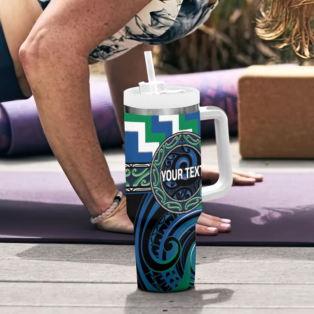 Aotearoa Ngati Ranginui Personalised Tumbler With Handle Maori Iwi Poutama Puhoro Tattoo LT14 - Polynesian Pride
