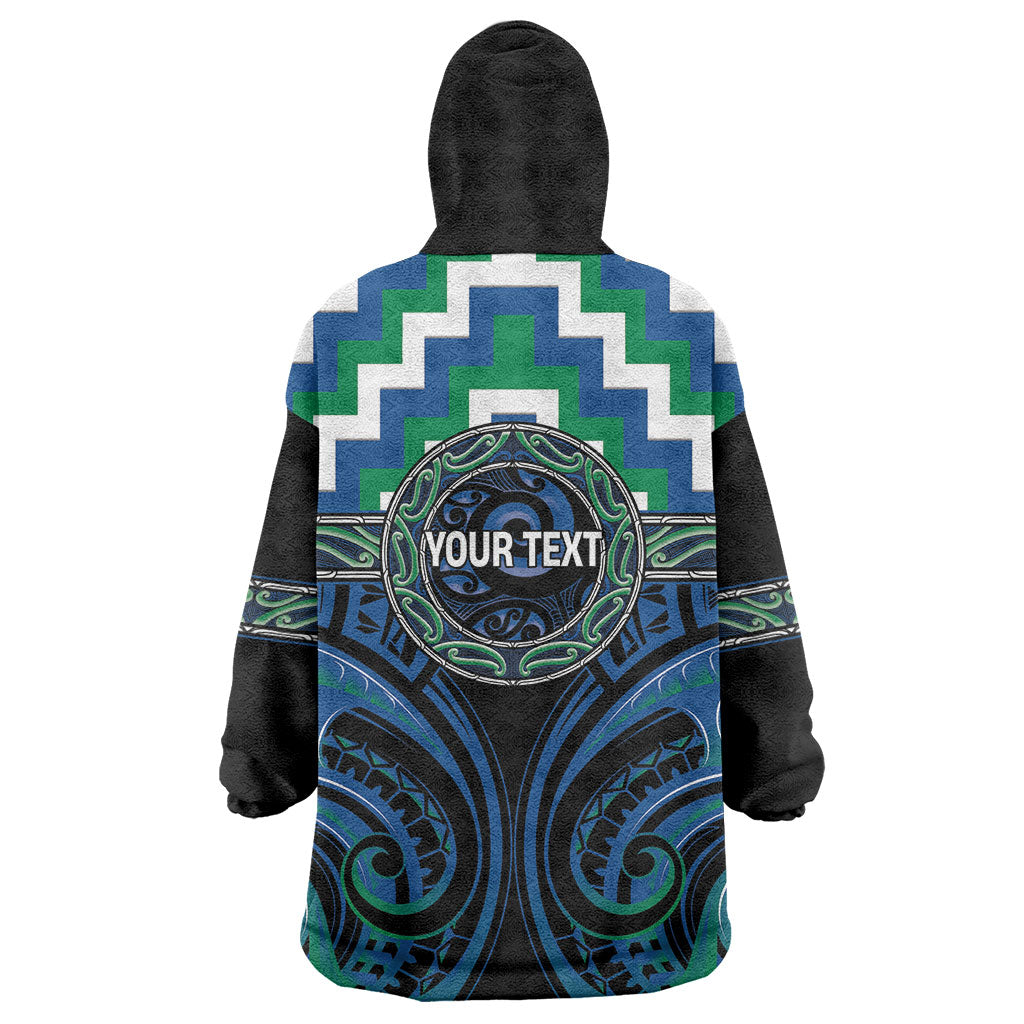 Aotearoa Ngati Ranginui Personalised Wearable Blanket Hoodie Maori Iwi Poutama Puhoro Tattoo LT14 - Polynesian Pride