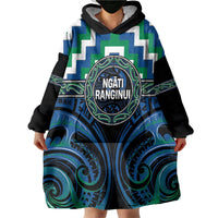 Aotearoa Ngati Ranginui Personalised Wearable Blanket Hoodie Maori Iwi Poutama Puhoro Tattoo LT14 - Polynesian Pride