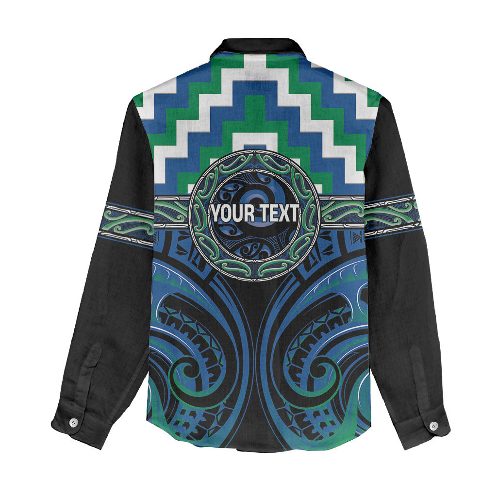 Aotearoa Ngati Ranginui Personalised Women Casual Shirt Maori Iwi Poutama Puhoro Tattoo LT14 - Polynesian Pride