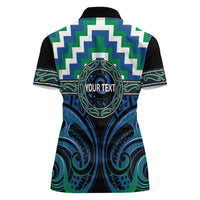 Aotearoa Ngati Ranginui Personalised Women Polo Shirt Maori Iwi Poutama Puhoro Tattoo LT14 - Polynesian Pride