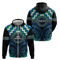 Aotearoa Ngati Ranginui Personalised Zip Hoodie Maori Iwi Poutama Puhoro Tattoo LT14 - Polynesian Pride