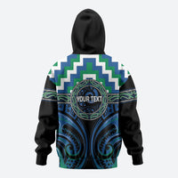 Aotearoa Ngati Ranginui Personalised Zip Hoodie Maori Iwi Poutama Puhoro Tattoo LT14 - Polynesian Pride