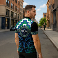 Aotearoa Ngati Ranginui Personalised Zipper Polo Shirt Maori Iwi Poutama Puhoro Tattoo LT14 - Polynesian Pride