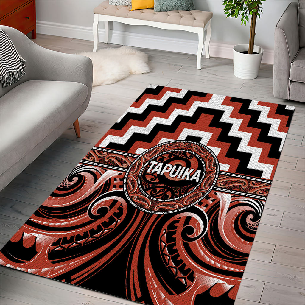 Aotearoa Tapuika Area Rug Maori Iwi Poutama Puhoro Tattoo LT14 - Polynesian Pride
