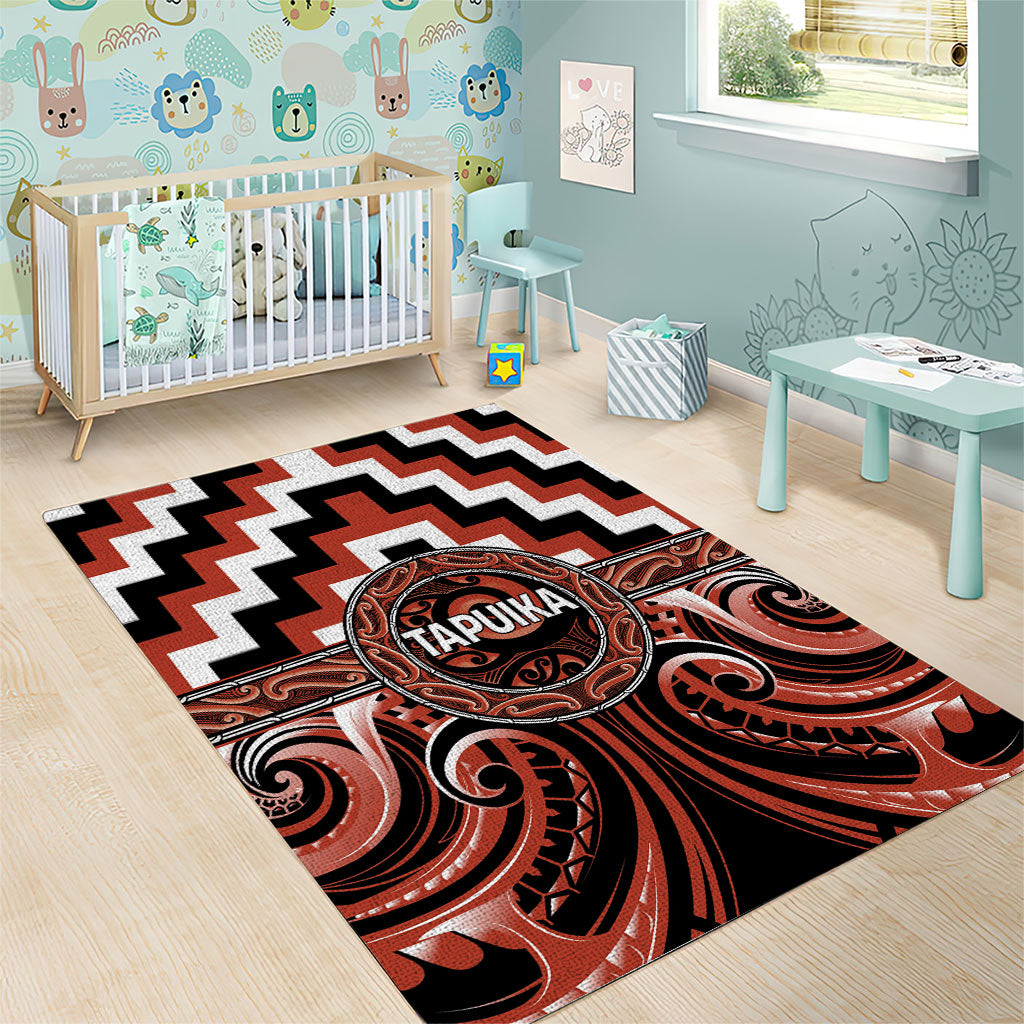 Aotearoa Tapuika Area Rug Maori Iwi Poutama Puhoro Tattoo LT14 - Polynesian Pride