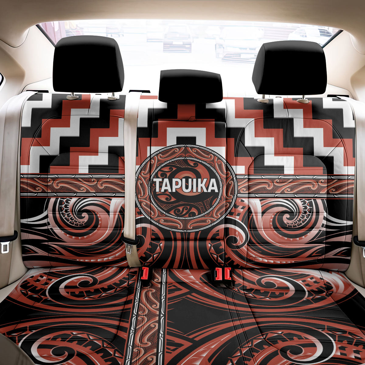 Aotearoa Tapuika Back Car Seat Cover Maori Iwi Poutama Puhoro Tattoo LT14 - Polynesian Pride