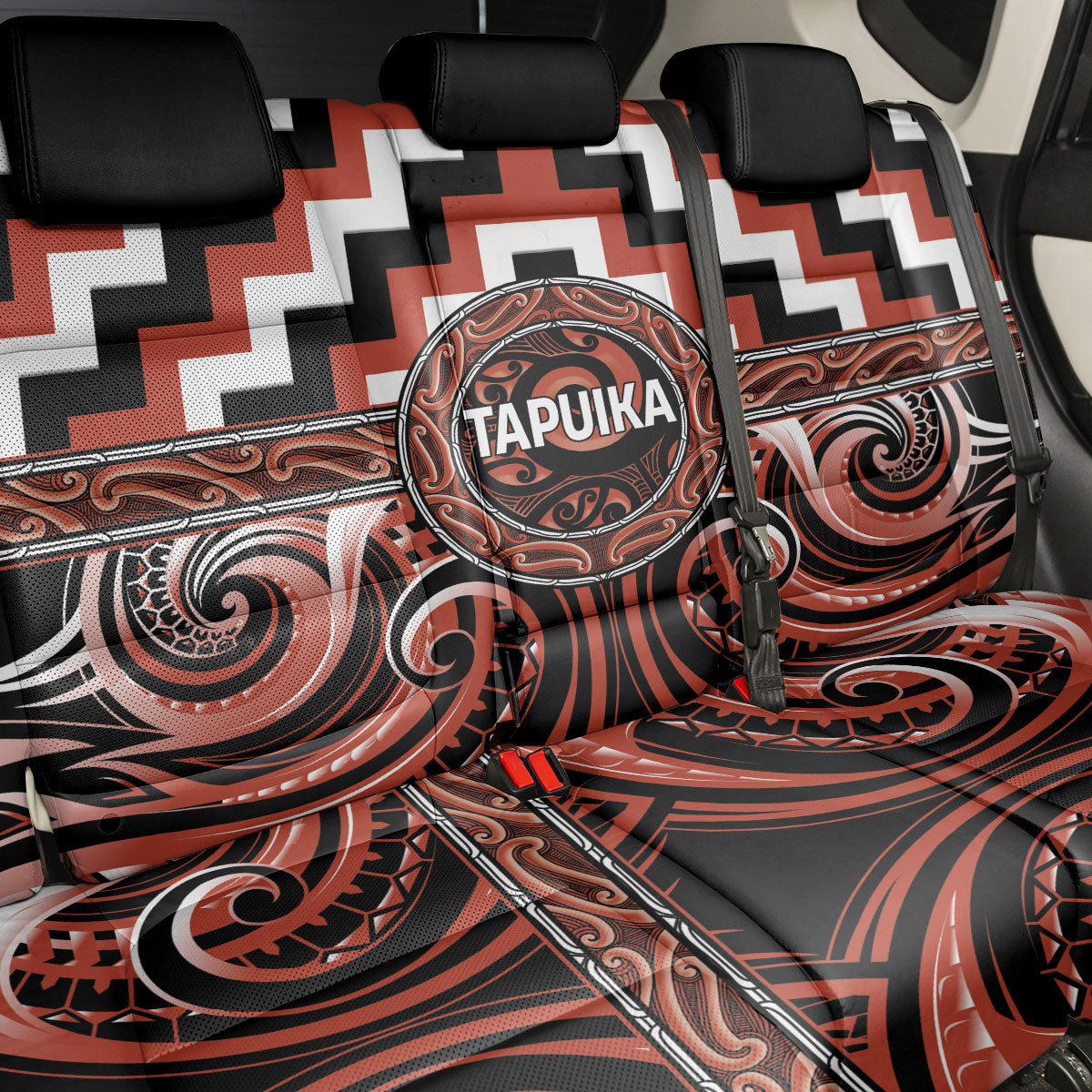 Aotearoa Tapuika Back Car Seat Cover Maori Iwi Poutama Puhoro Tattoo LT14 - Polynesian Pride