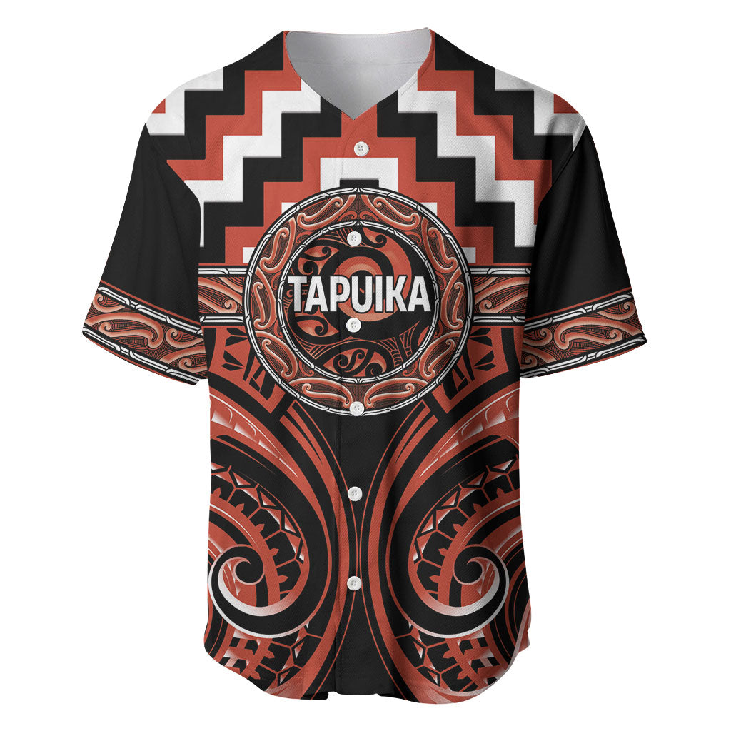 Aotearoa Tapuika Personalised Baseball Jersey Maori Iwi Poutama Puhoro Tattoo LT14 Red - Polynesian Pride